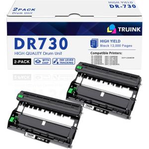 DR730 Drum Unit (NOT Toner) Replacement for Brother DR730 DR-730 High Yield Drum Unit Compatible with Brother HL-L2325DW HL-L2350DW MFC-L2710DW MFC-L2717DW DCP-L2550DW Printer (Black, 2 Pack)