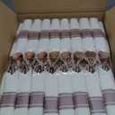 100 Pack Rose Gold Plastic Silverware with Pre Rolled Napkins for 100 Guests, Heavyweight Rose Gold Disposable Utensils Sets Includes 300 Plastic Cutlery, 100 Napkins for Party & Wedding