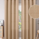 Beige Curtains, 89"×52", Set of 2