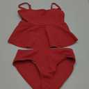SHENHE Girl's 2 Piece High Waisted Ruffle Waffle Swimsuit Bathing Suit Bikini Sets 11-12Y