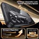 for Samsung Galaxy S23 Case[Built-in Camera Cover Kickstand][Compatible with MagSafe][Military Drop Protection][Dual Layer Design] Heavy Duty Rugged Shockproof for S23 Case,Midnight Black