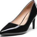 DOBOLIN Women's Heels Closed Pointed Toe Pumps Stiletto High Heels Comfortable Wedding Party Dress Shoes 3-Inch Size 8.5