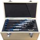 0-6" Precision Outside Micrometer Set 0.0001" Carbide Standards 6 PC Set New