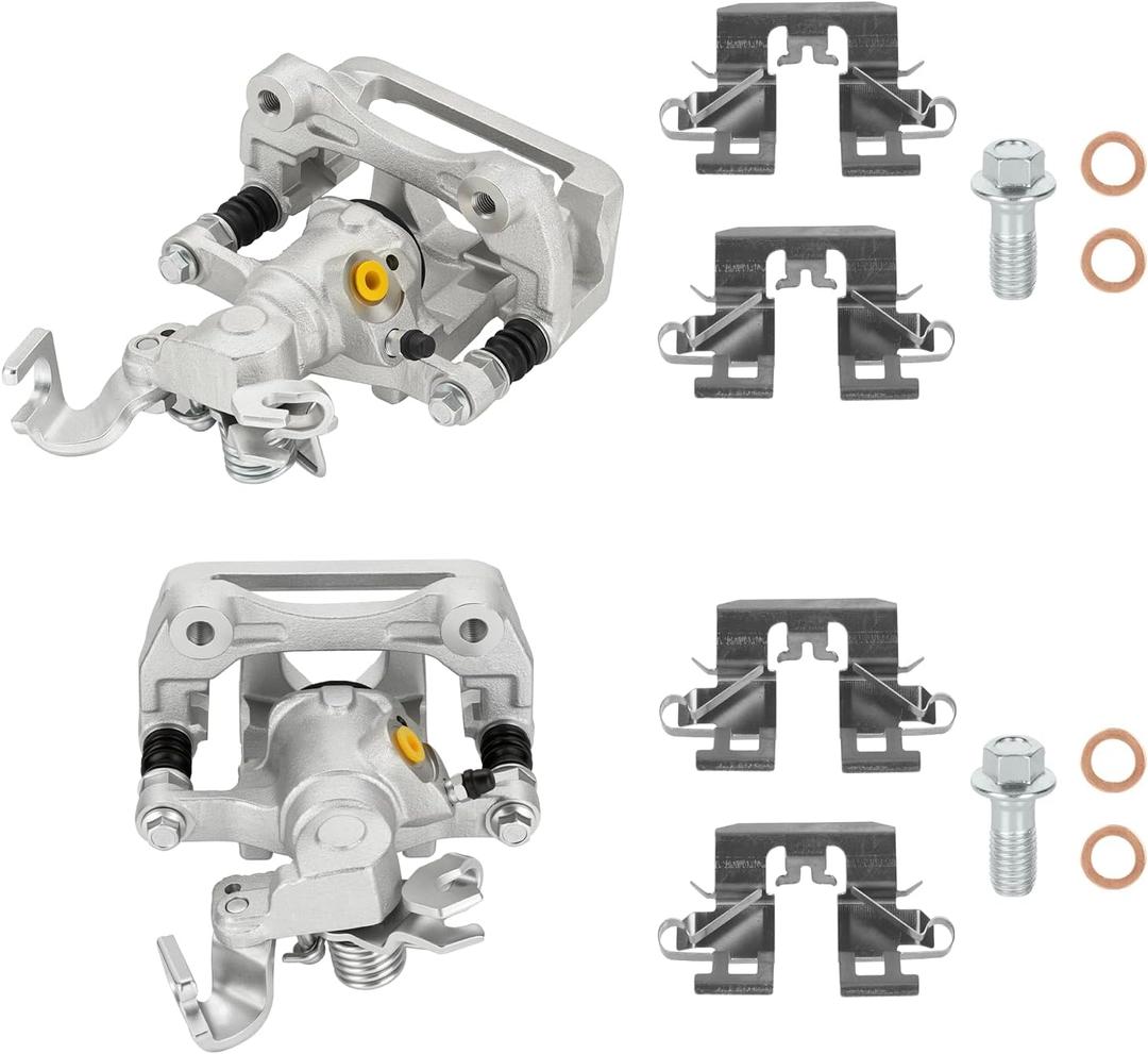 Rear Brake Calipers for Ford Fusion 2006-2012, for Mazda 6 2006-2013, for Lincoln MKZ 2007-2012, Zephyr 2006, for Mercury Milan, Rear Left and Right with Bracket, Replace# 18-B5002 18-B5003, 2-PC