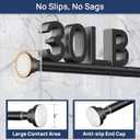 ENJOYBASICS 2 Pack Adjustable Spring Tension Curtain Rods 32 to 66 Inches, Stainless Steel Matte Black Shower Rod No Drilling for Window, Bathroom, Closet, Room Divider, 7/8" Diameter
