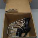 Pitbull Dog Muzzle Metal Mask Amstaff Secure Wire Basket Adjustable Durable Leather Straps for Large Dogs (Steel)