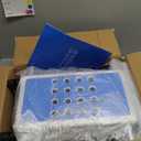 Heavy Duty Width Adjustable Bath Tub Transfer Shower Bench for Inside Tub Extended Shower Chair, Blue