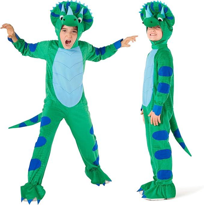 Morph Triceratops Costume For Kids, Toddler Dinosaur Costumet-Rex Dress Up (4-6 Years)