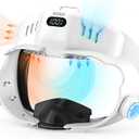 NVNV VR Cooling Fan,Only Compatible with Oculus/Meta Quest 3,VR Accessory with Face Pad,Facial InterfaceAnti Fog Fan, 3-Gear Independent Dual Turbo Cooling Fan with Dedicated Air Channels