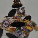 Wesiti 12 Pcs Day of The Dead Table Decorations Wooden Mexican Dia De Los Muertos Altar Centerpiece Halloween Sugar Skull Table Topper Decor Skeleton for Mexican Fiesta Tiered Tray Decor Party Favor