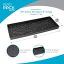 BIRDROCK HOME Rubber Boot Tray | 34 inch Decorative Boot Tray | Waterproof for All Weather Indoor or Outdoor Use | Dog Bowl Tray, 1'2" x 2'10"