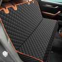 MIXJOY Dog Seat Cover for Back Seat Waterproof Dog Seat Covers for Cars, Car Seat Protector for Dogs, Nonslip Back Seat Cover for Trucks & SUV (Black)