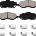D1273 Front Brake Pads Fit For Dodge Nitro 2007-2011,Journey 2009-2011,Chrysler Town & Country 2008-2011,Jeep Liberty 2008-2012,Wrangler 2007-2017,Volkswagen Routan(2009-2012, 2013-2014 S)