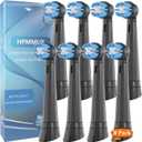 Replacement Toothbrush Heads Compatible with Oral b iO 3/4/5/6/7/8/9/10 Series Electric Toothbrush, Premium Grade Bristles, Black, 8 Pack