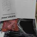 SUPERJARE Nightstand with Charging Station, Bed Side Table with Adjustable Fabric Drawer, Night Stand for Bedroom, 3-Tier Storage End Table, for Living Room, Black (M (11.8"D x 15.7"W x 23.4"H))