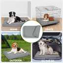 PAWFINITY Waterproof Dog Bed Cover Replacement Washable, Easy to Clean, Pet Hair Resistant, Heavy Duty Oxford, Zipper Closure, Indoor/Outdoor Use, Fits 36 Inch Dog Crate -Large, 35"x 22"x 3.5", Grey