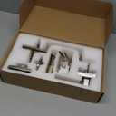 Nickel Modern Door Lock Set - Reversible Left&Right Lever with Satin Exterior Handle