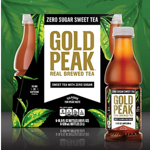 Gold Peak Zero Sugar Sweet Tea, 16.9 Fl. Oz, Pack Of 24