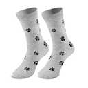 Guqqeuc Christmas Birthday Gifts for Dog Cat Mom Holiday Presents for Pet Owner Gift Paws Print Socks for Women Girls Cute Animal Paws Pattern Crew Sock Dogs Cats Lovers Present for Friends Family (Gray)