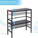 2-Tier Expandable Metal Storage Shelves, 150LBS Heavy Duty Shelving Units and Storage,Adjustable Utility Organization and Storage Shelf Rack For Kitchen Garage Laundry Bathroom Pantry Warehouse, 2 Tier11.8"d X 28.3"w X 30.9"h
