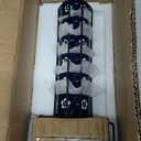 6-pieces Espresso Cups with Saucers and Metal Stand Stoneware Cup & Saucer Sets, Stackable espresso mugs, 4oz coffee cups set, Set of 6, Blue