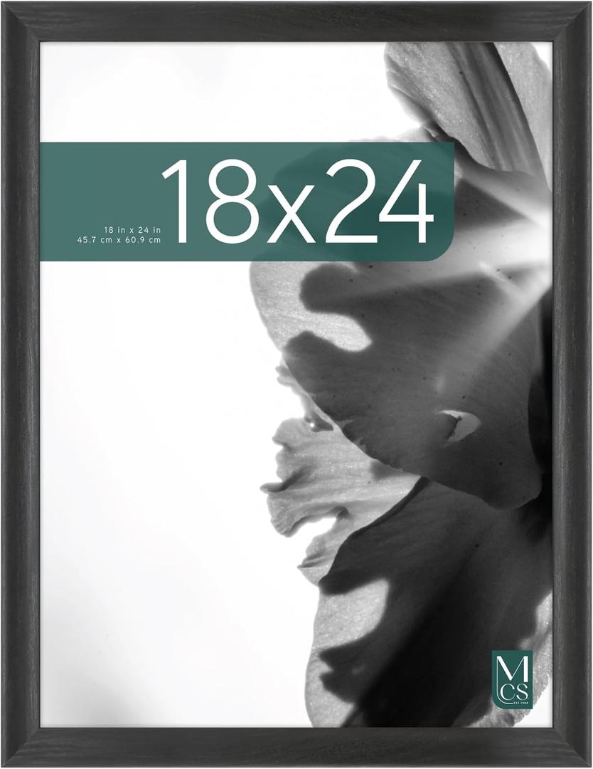 MCS Classic Studio Gallery Frame, Black Woodgrain, 18 x 24 in, Single, Classic Black