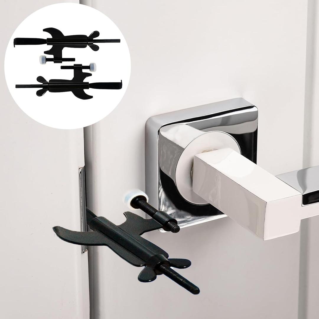 2 Pack Portable Door Lock, Upgrade Travel Lockdown Security Door Locker, Home Safety Privacy Door Locker for Traveling Hotel Apartment College