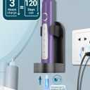 Rtauys M5 Electric Toothbrush for Adults - Sonic Electric Toothbrush for Kids and Adults with 8 Brush Heads & Travel Case, 120 Days Battery Life - Purple