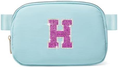 6 7 8 9 10 11 12 Year Old Girl Gifts Personalized Birthday Gifts for Her Sister Daughter Initial Crossbody Bag Fanny Pack Purse for Teen Girl Gifts Trendy Stuff Preppy Stuff (Icing Blue-H), Pack Of 2