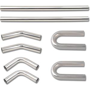 2 Inch DIY Custom Mandrel Exhaust Pipe Tube Pipe, 40 Inch Straight Pipe, 2''OD Straight & Mandrel Bend Pipe(45/90/180 Degree) Kits, T304 Stainless Steel, Universal Fitment - 8PCS (2''Straight+45+90+180-8PCS)