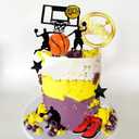 17 PCS Basketball Cake Toppers Basketball Star Themed Cake Decorations for Boy Cake Topper Sport Cake Party Decorations Sports Party Supplies (1)