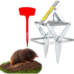 Upgrade Mole Traps That Work Best Trap Scissor with Longer Spring, Durable and Reusable Easy Mole Trap for Lawn Protection