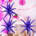 2 x Purple Star Balloons Birthday Wedding Balloons Conjoined Star Balloon for Birthday Shower Wedding Bachelorette Purple Party Decorations Supplies Balloon Sets-3 PCS
