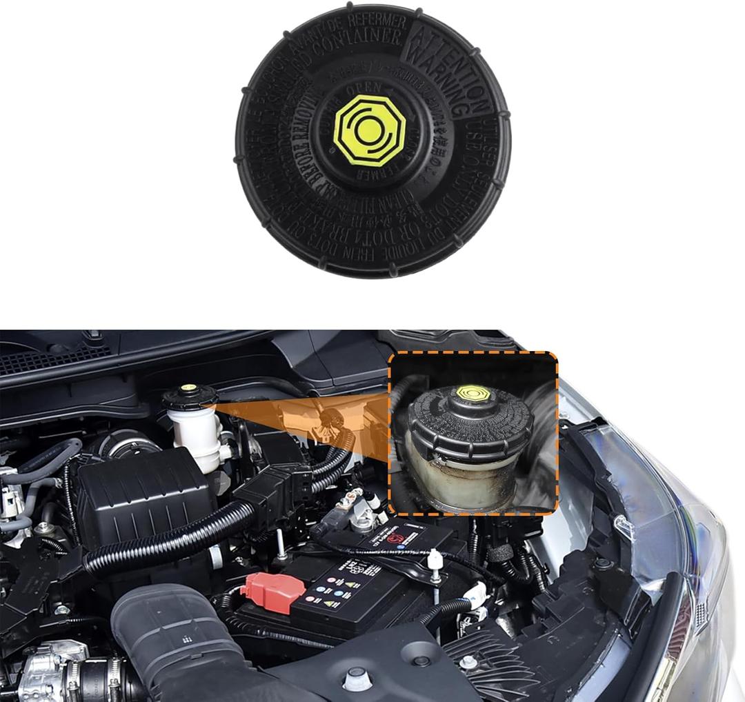 Brake Master Cylinder Tank Reservoir Cap, Brake Fluid Caps, Car Brake Master Cylinder Caps Compatible with Honda Accord Hybrid, Replace OEM# 46662-SLE-J01 46662-SDC-A02 46662-S8A-003