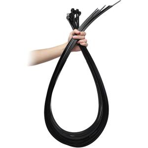 Extra Long Zip Ties Heavy Duty Outdoor, Premium Black 48 inch Large Zip Ties with 200 Pounds Tensile Strength, Ideal for Heavy Duty Tasks & Outdoor Projects, 9 PCS