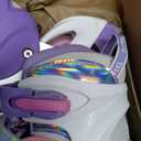 SULIFEEL Rainbow Unicorn Inline Skates for Girls Boys 4 Size Adjustable Light up Wheels Skates for Kids Beginner (Medium - Big Kid)