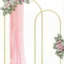 Arch Backdrop Stand, 7.2FT & 6FT Two-Piece Metal Arch Backdrop Set, Sturdy Balloon Garland Stand for Wedding, Party, Photo Booth, Ceremony, Birthday, Graduation Decorations