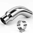 Exhaust Tip Universal 4 to 6 Inch Exhaust Elbow Pipe with Clamp Chrome Fits Car, Truck & Diesel, Pickup Truck
