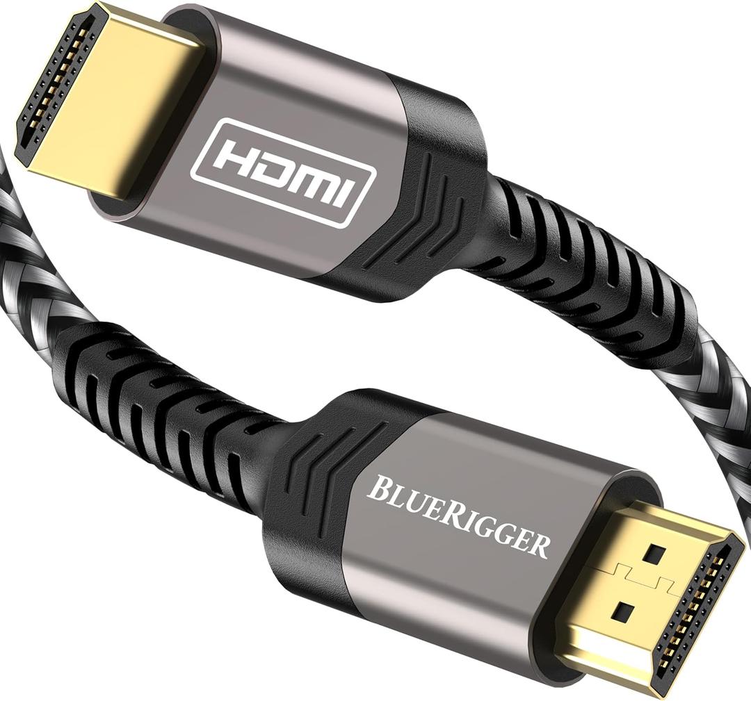 BlueRigger HDMI Cable 8K (3FT - 4Pack, 8K 60Hz HDR, High Speed 48Gbps, HDMI Braided Cord, eArc, HDCP 2.3) - Compatible with PS5, Xbox, Roku, Apple TV, HDTV, Blu-ray, PC