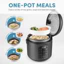 AROMA Digital Rice Cooker, Multicooker, 6-Cup (Uncooked) / 12-Cup (Cooked), Steamer, Slow Cooker, Oatmeal Cooker, Grain Cooker, Auto Keep Warm, 3 Qt, Black, ARC-966BD