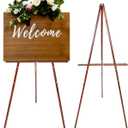 Conda 63" Wooden Tripod Artist Display Easel with Tray, A-Frame Adjustable Easel Stand for Wedding Sign, Foldable Easels for Painting Canvas, Display & Posters