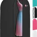 Black Suit, Dress and Gown Garment Travel Bags - 54" x 24" - Men's and Women's (Black With Oval Window)
