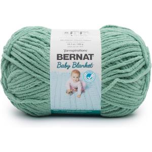 Bernat BABY BLANKET BB Misty Jungle Green Yarn - 1 Pack of 10.5oz/300g - Polyester - #6 Super Bulky - 220 Yards - Knitting/Crochet