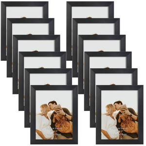 5x7 Picture Frames (12 Pack, Black) Simple Designed Photo Frame for Wall Mount & Table Top Display, Set of 12 Classic Collection
