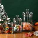 MyGift Glass Storage Jars with Lids, Kitchen & Bath Storage, Set of 3