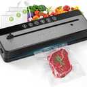 Vacuum Sealer for Food, 6-in-1 Food Vacuum Sealer Machine, Built-in Cutter Food Sealer Vacuum Sealer, Compact Vacuum Sealers with 20 Vacuum Bags, External VAC for Jars & Containers, Black