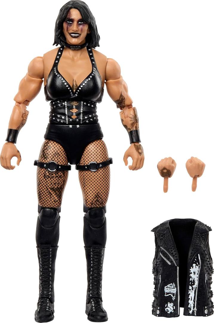 Mattel WWE Elite Action Figure & Accessories, Series #117 6-inch Collectible Rhea Ripley with 25 Articulation Points & Swappable Hands