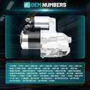 17945 Starter Motor Fit for Ford Fusion for Mercury Milan 2006-2009, for Lincoln Zephyr 2006 V6 3.0L Automotive Starter#6E5T-11000-BB, 6E5Z11002BA, 6E5T11000BC, SR7596X Engine Starter