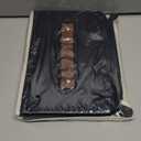 HYVAKUPPA Storage Bins with Zipper Lid Foldable Fabric Lidded Storage Boxes Baskets Cubes Washable Collapsible PU Leather Handle Cotton Linen Fabric Shelf Closet Organizer Container(Black, Large Size)