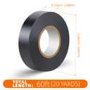 10 Pack Black Electrical Tape Waterproof3/4 in x 60ftHigh Temperature Electric Tape Weatherproof Home Outdoor Multipurpose Insulating Wire WrappingMaximum Voltage